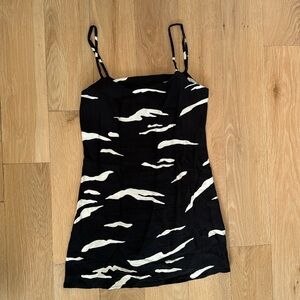 Reformation abstract print mini dress